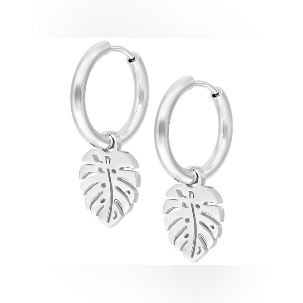 Leaf hoop earrings S1335